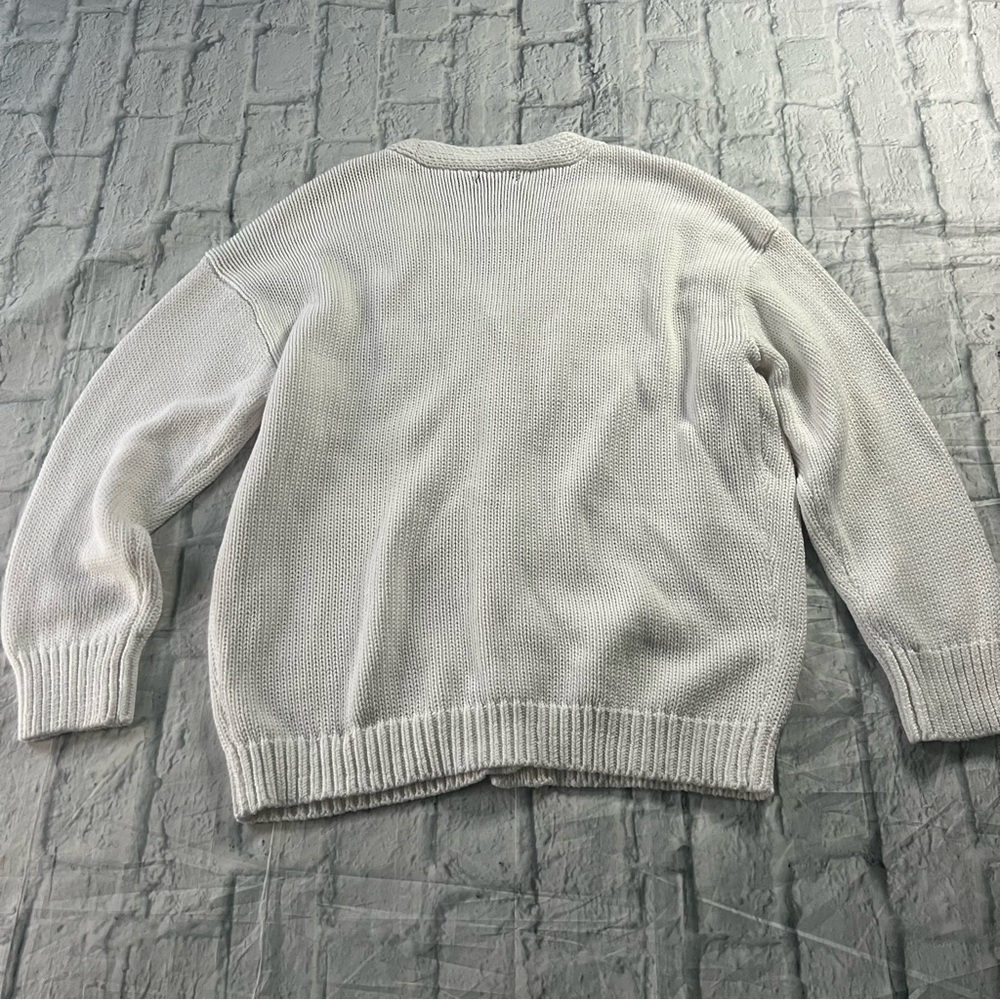 Aqua Oversized 100% Cotton Knit Cardigan White - Picture 5 of 6
